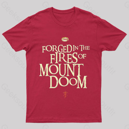 Mount Doom Forged Nerd T-Shirt Red / S