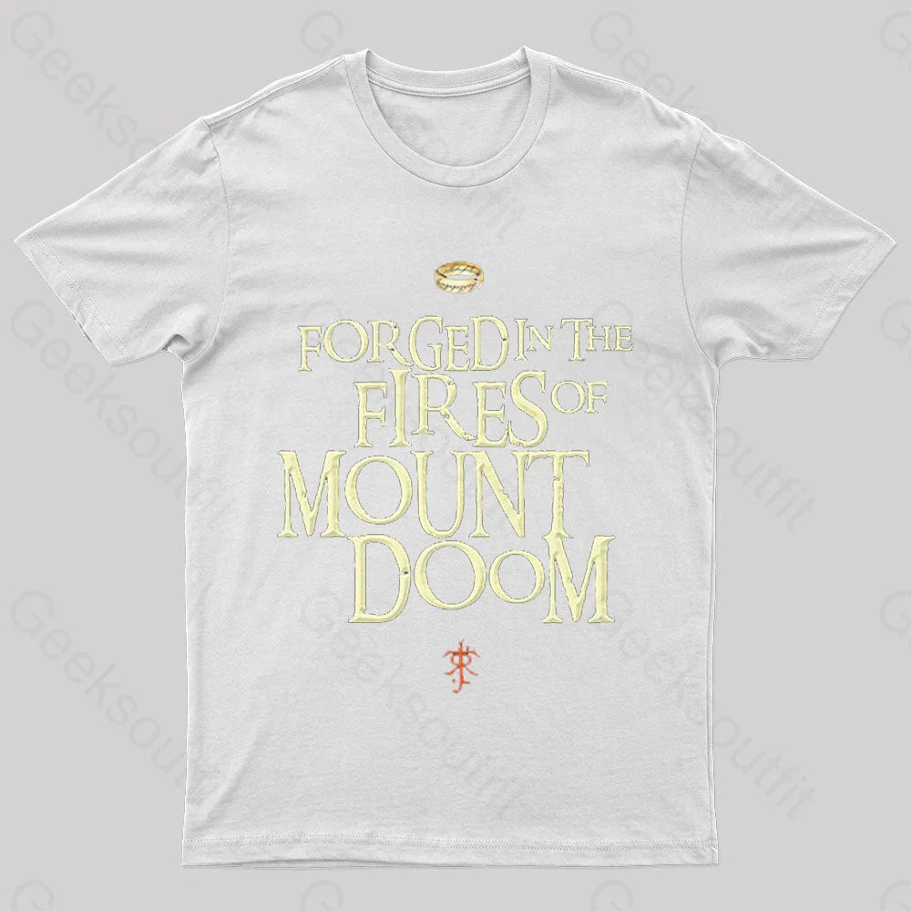 Mount Doom Forged Nerd T-Shirt White / S