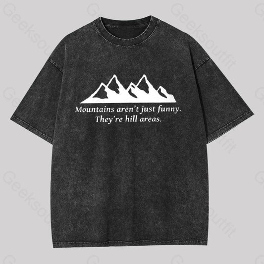 Mountain’s Aren’t Just Funny Geek Washed T-Shirt Black / S