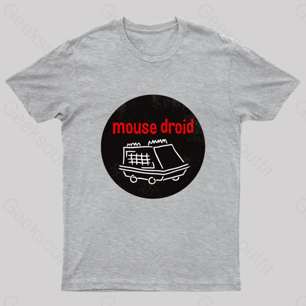 Mouse Droid Nerd T-Shirt Grey / S