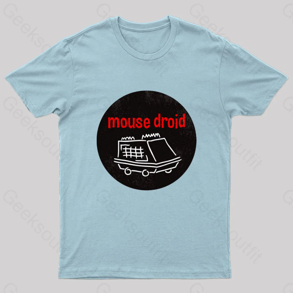 Mouse Droid Nerd T-Shirt Light Blue / S