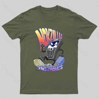 Mozilla King Of Mobiles Geek T-Shirt Army Green / S