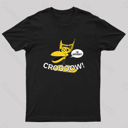 Mst3K Crow Croooow! And I’m Different Nerd T-Shirt Black / S