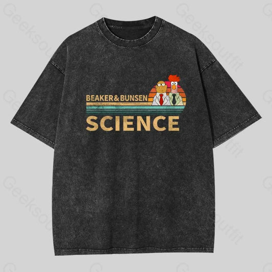 Muppets Science Bunsen And Beaker Cool Washed T-Shirt Black / S