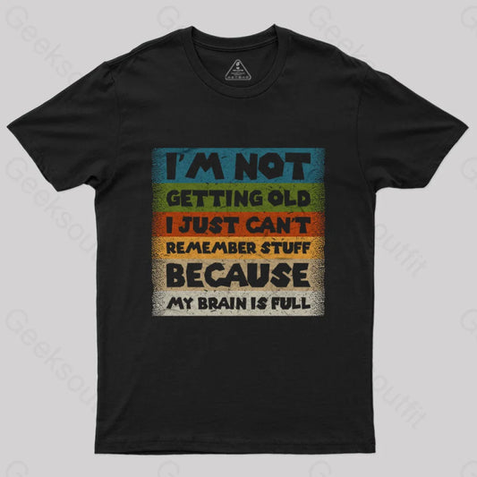 My Brain Is Full T-Shirt Black / S Yc