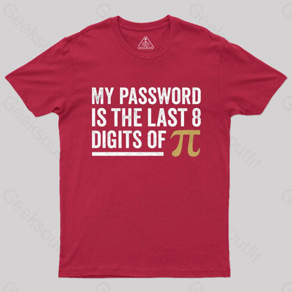 My Password T-Shirt Red / S