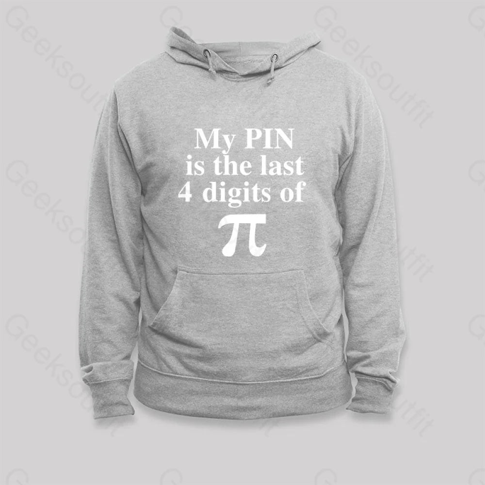 My Pin Is The Last 4 Digits Of Pi Hoodie Grey / S