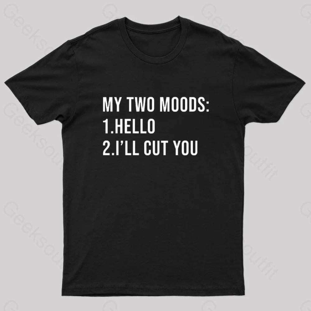 My Two Moods Nerd T-Shirt Black / S