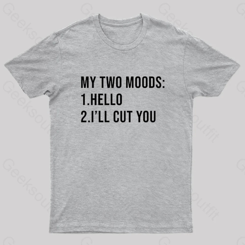 My Two Moods Nerd T-Shirt Grey / S