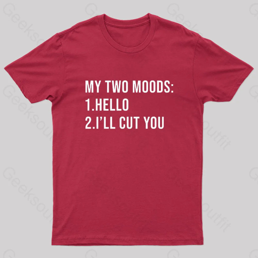 My Two Moods Nerd T-Shirt Red / S