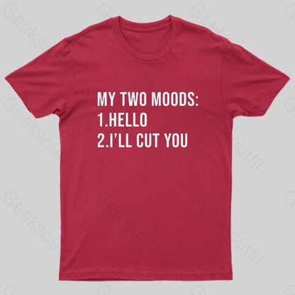 My Two Moods Nerd T-Shirt Red / S