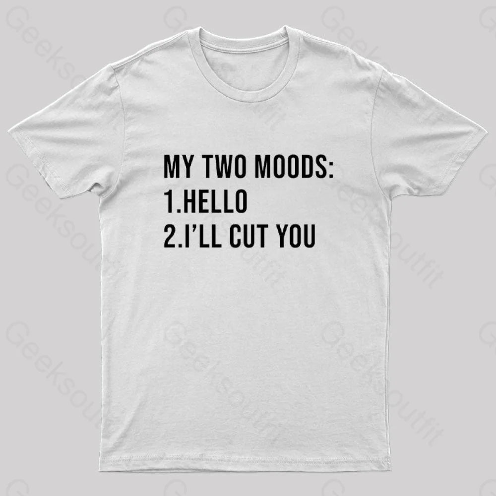 My Two Moods Nerd T-Shirt White / S