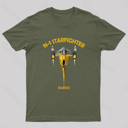 N1 Starfighter Geek T-Shirt Army Green / S