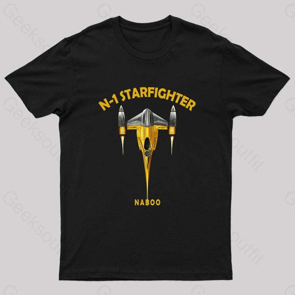 N1 Starfighter Geek T-Shirt Black / S