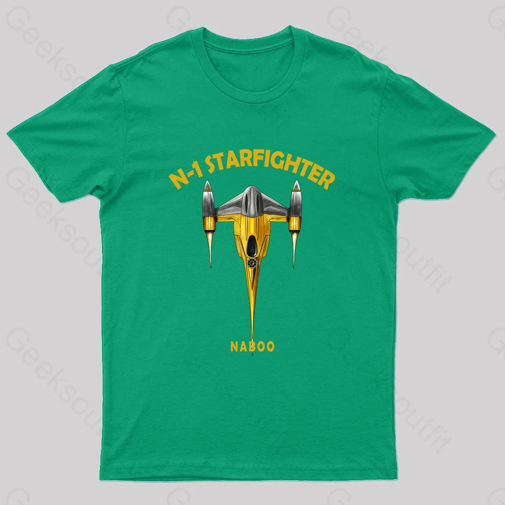 N1 Starfighter Geek T-Shirt Green / S