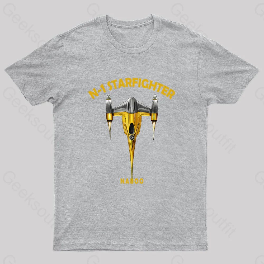 N1 Starfighter Geek T-Shirt Grey / S