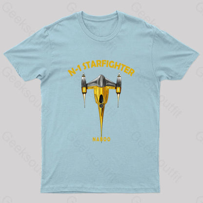 N1 Starfighter Geek T-Shirt Light Blue / S