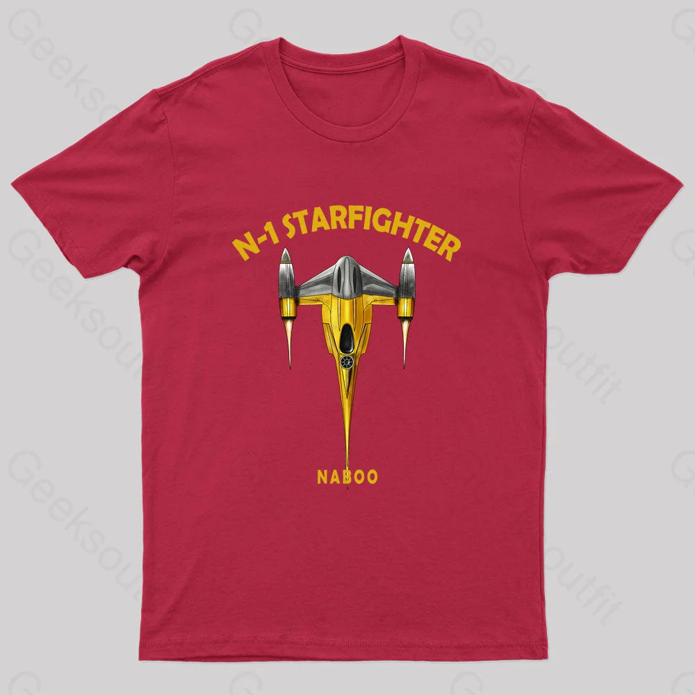 N1 Starfighter Geek T-Shirt Red / S