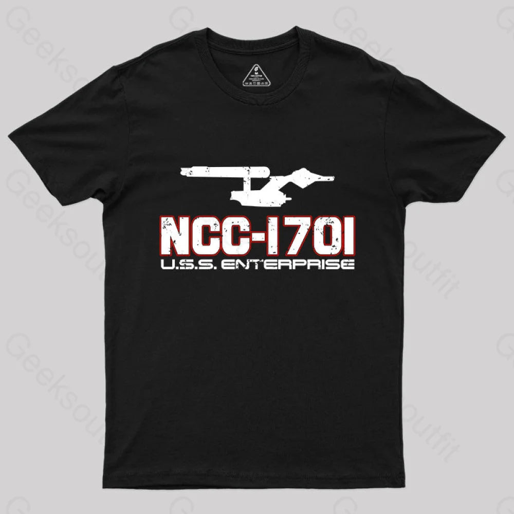 Ncc-1701 T-Shirt Black / S Yc