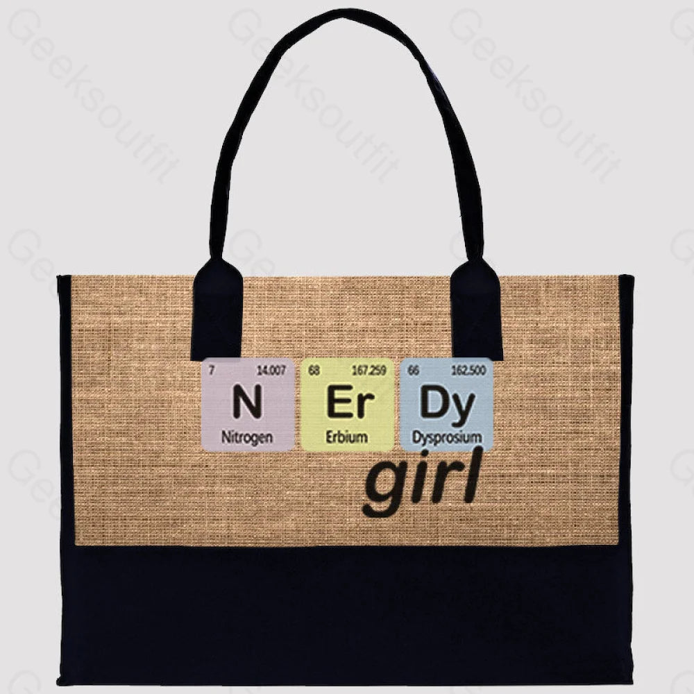 Nerdy Girl Cotton Tote Bag