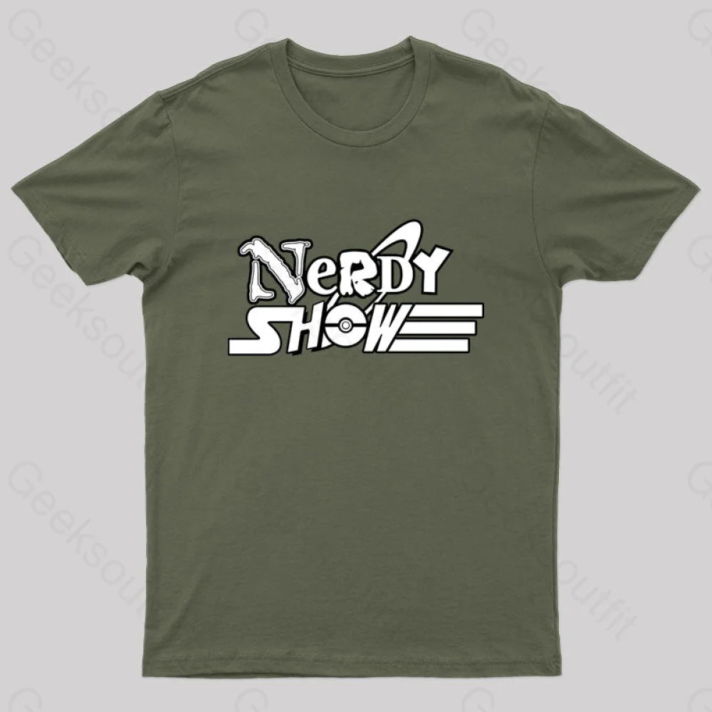 Nerdy Show Network Geek T-Shirt Army Green / S