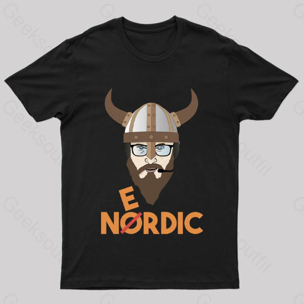 Nerdy Viking Nerd T-Shirt Black / S