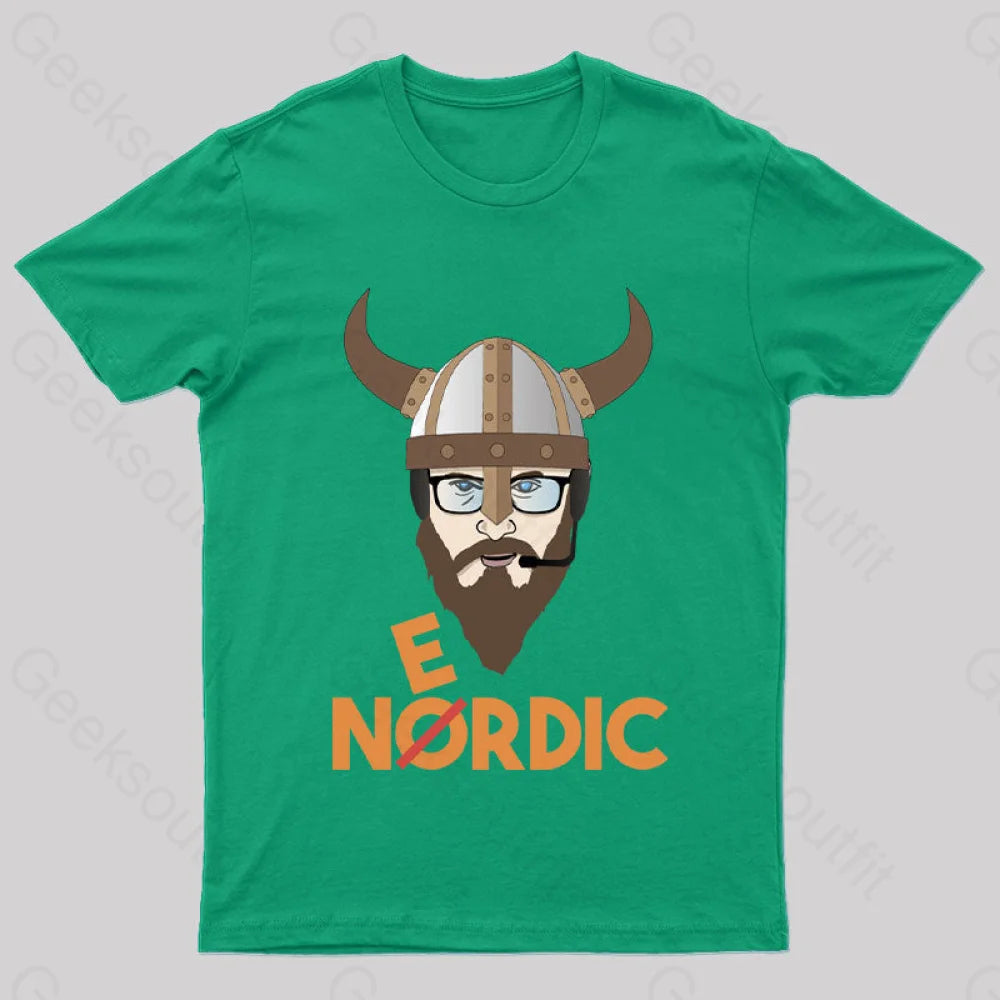 Nerdy Viking Nerd T-Shirt Green / S