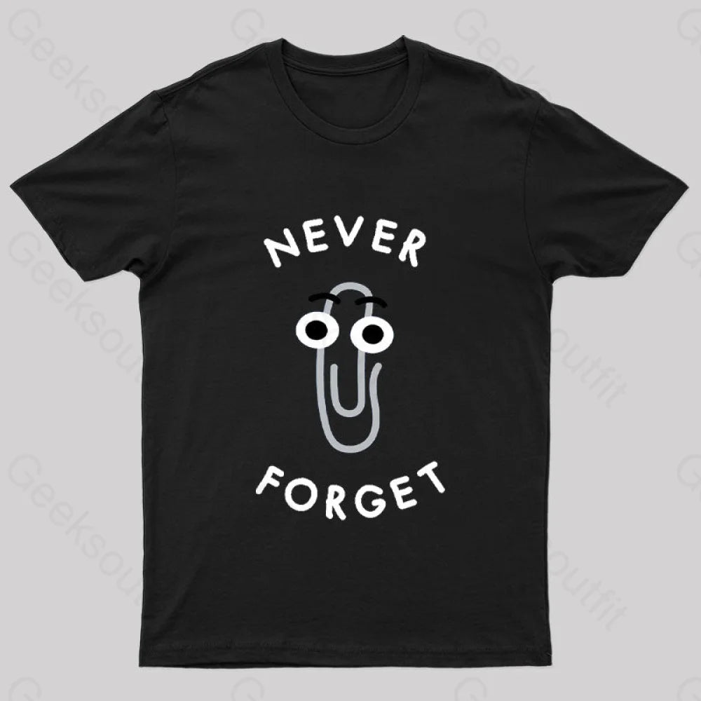 Never Forget The Clip Nerd T-Shirt Black / S