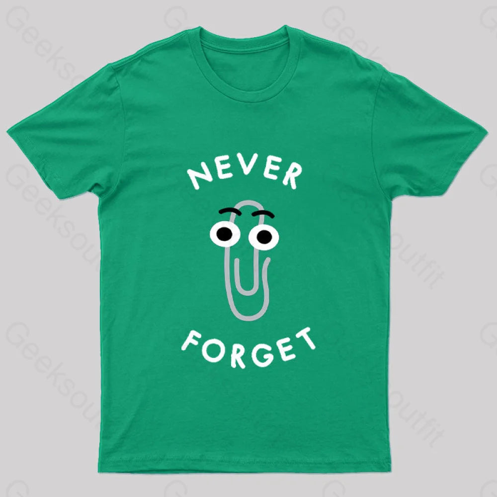 Never Forget The Clip Nerd T-Shirt Green / S