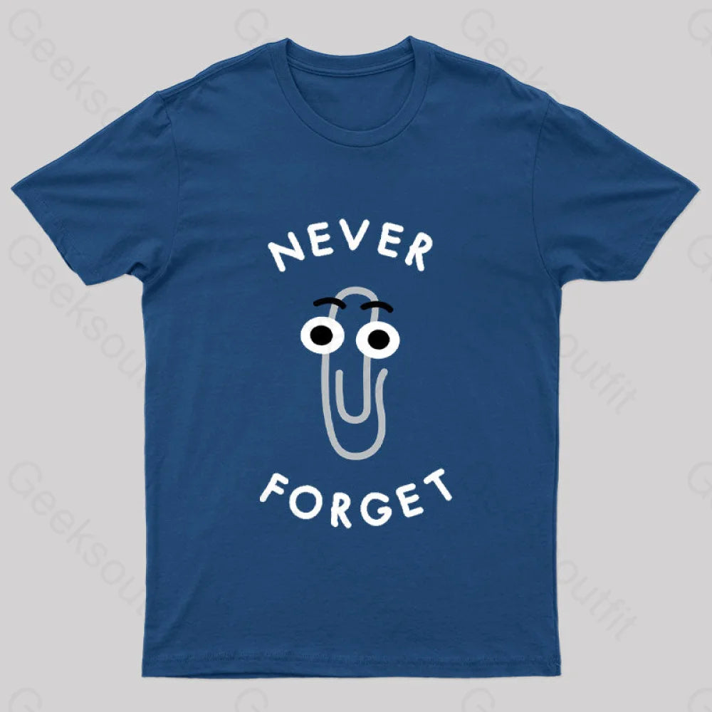 Never Forget The Clip Nerd T-Shirt Navy / S