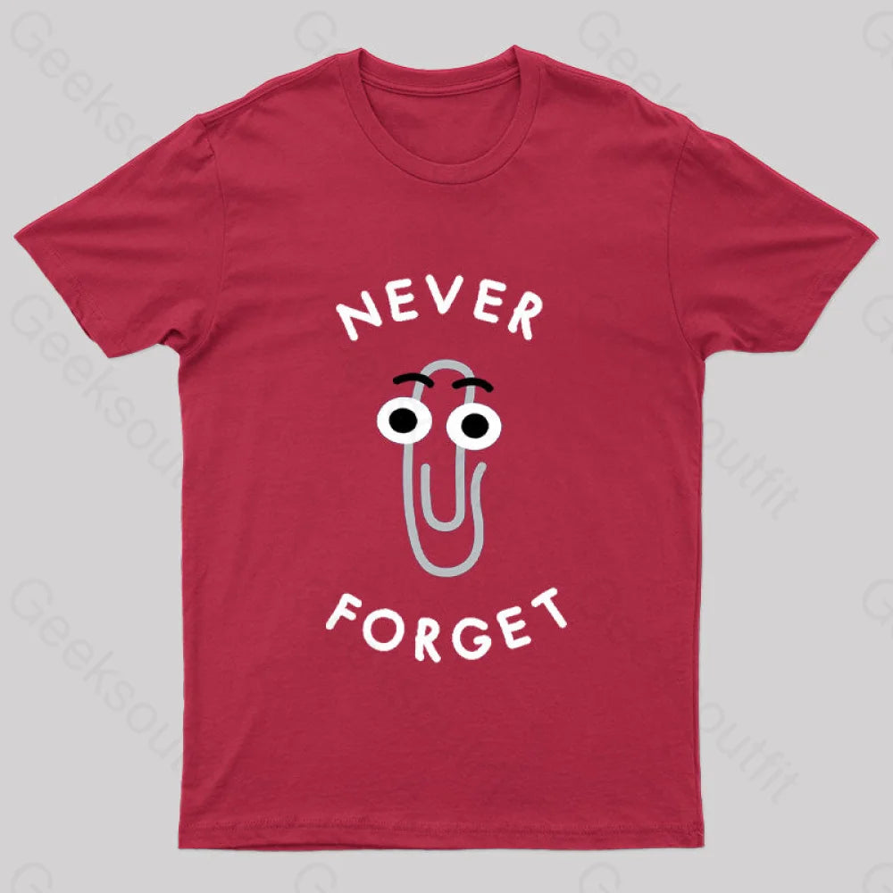 Never Forget The Clip Nerd T-Shirt Red / S