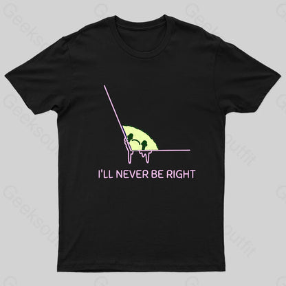 Never Right Basic Math Nerd T-Shirt Black / S