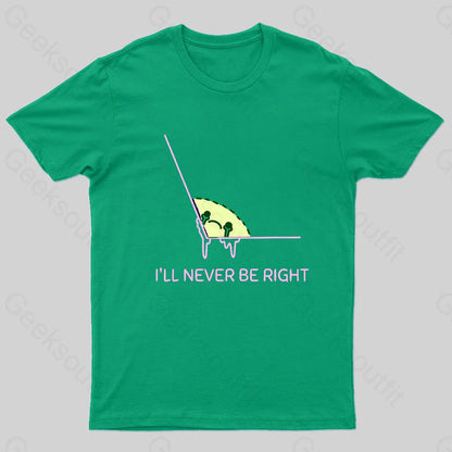 Never Right Basic Math Nerd T-Shirt Green / S