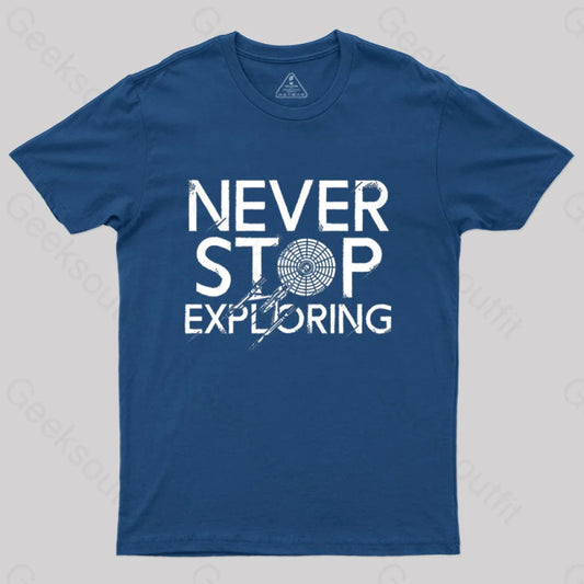 Never Stop Exploring T-Shirt Navy / S