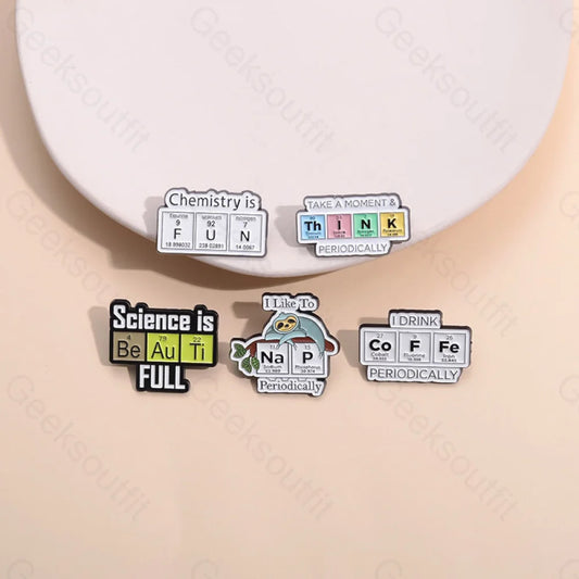 New Creative Chemical Element Styling Pins