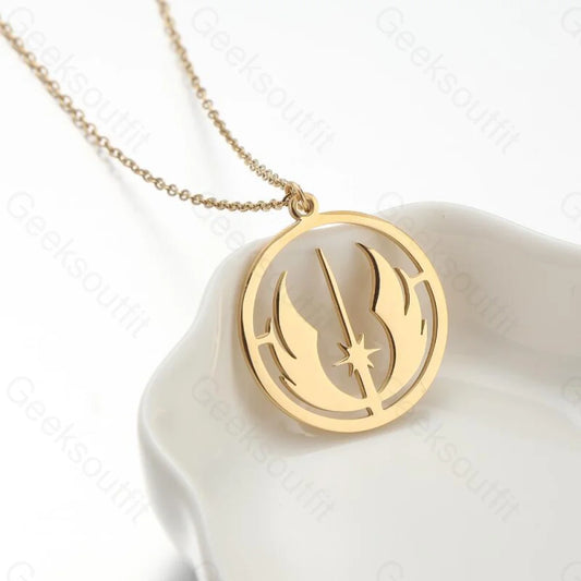 New Jedi Knight Necklace Gold