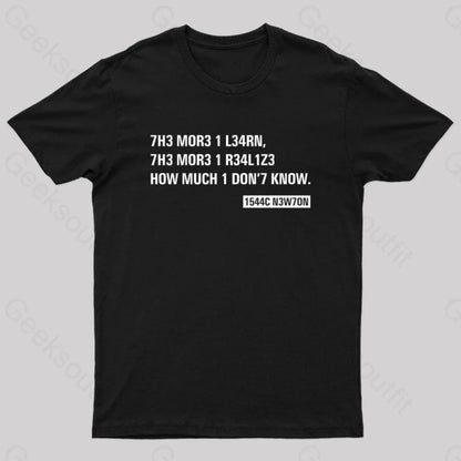 Newton Quotes Nerd T-Shirt Black / S