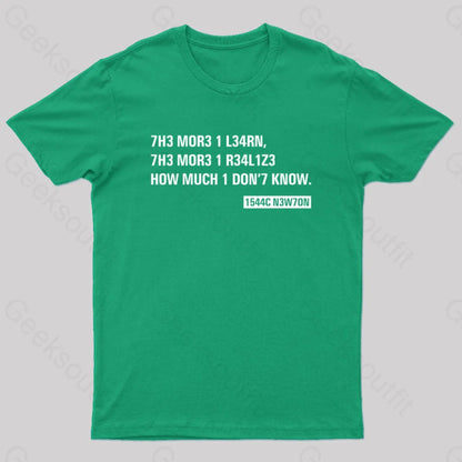 Newton Quotes Nerd T-Shirt Green / S