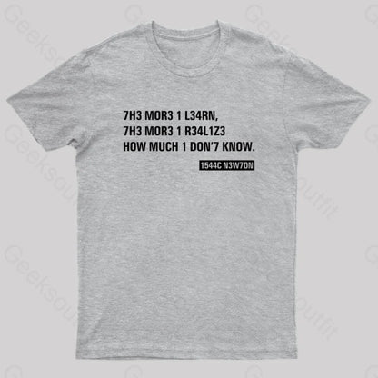 Newton Quotes Nerd T-Shirt Grey / S