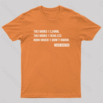 Newton Quotes Nerd T-Shirt Orange / S