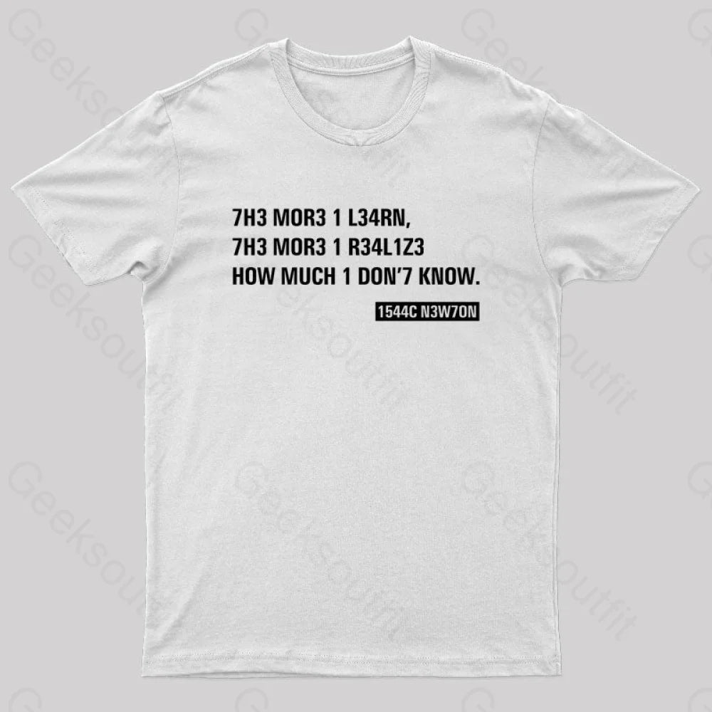 Newton Quotes Nerd T-Shirt White / S