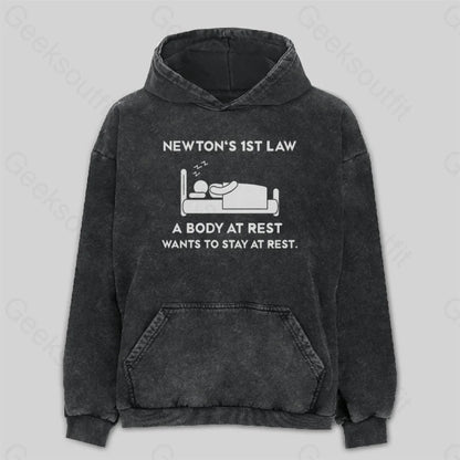 Newton’s First Law Washed Hoodie M