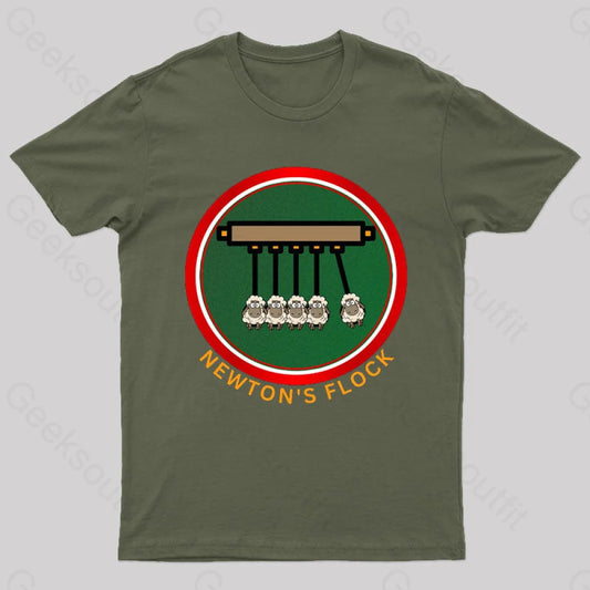 Newton’s Flock Geek T-Shirt Army Green / S