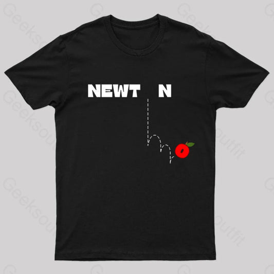 Newton’s Gravity Law Geek T-Shirt Black / S