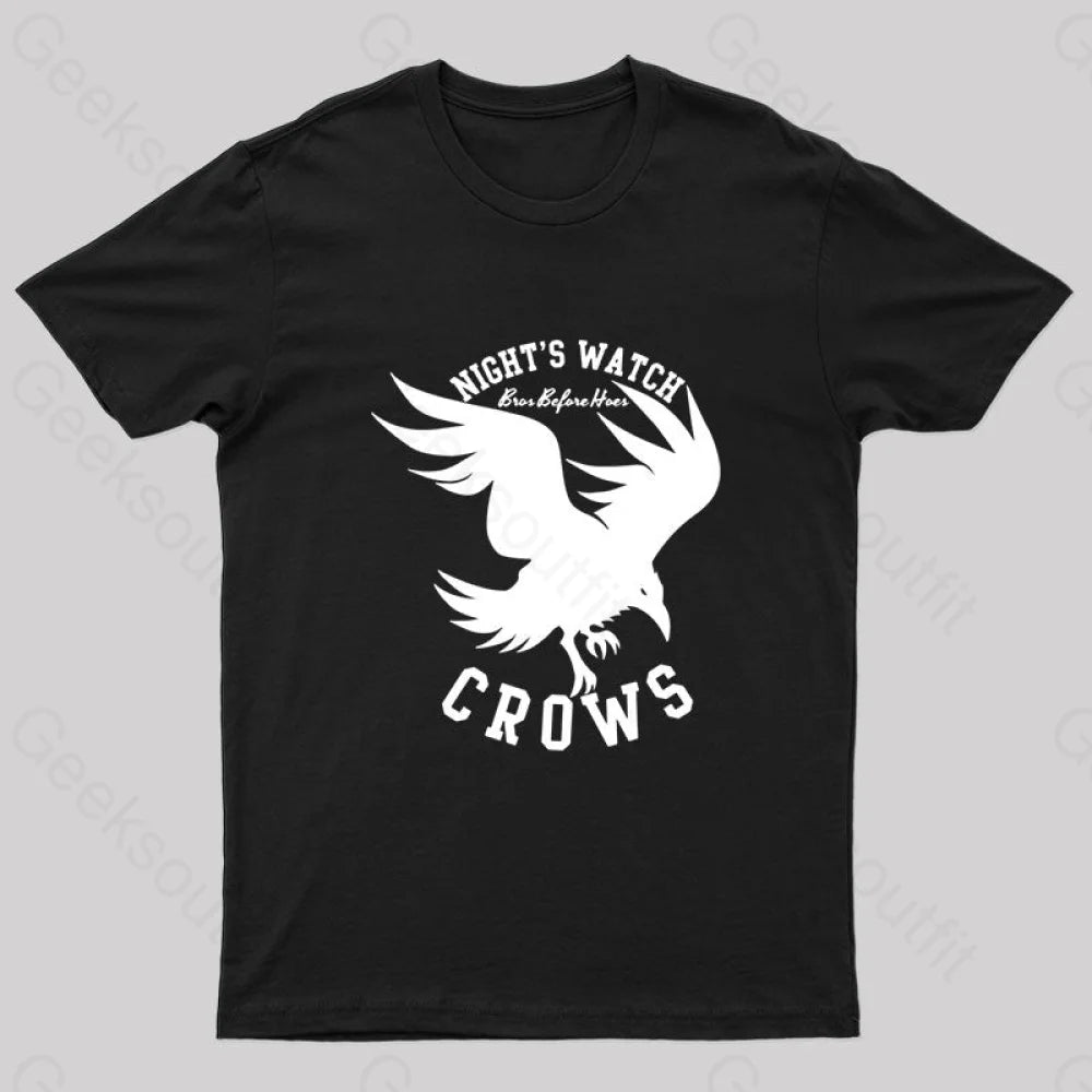 Nights Watch Crows Nerd T-Shirt Black / S