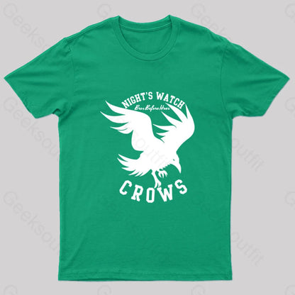 Nights Watch Crows Nerd T-Shirt Green / S