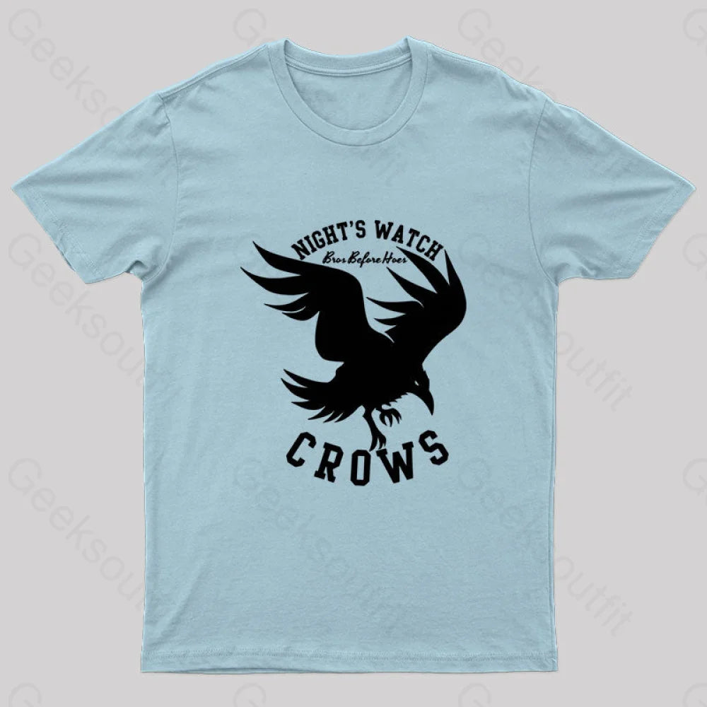 Nights Watch Crows Nerd T-Shirt Light Blue / S