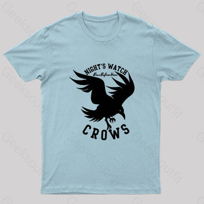 Nights Watch Crows Nerd T-Shirt Light Blue / S