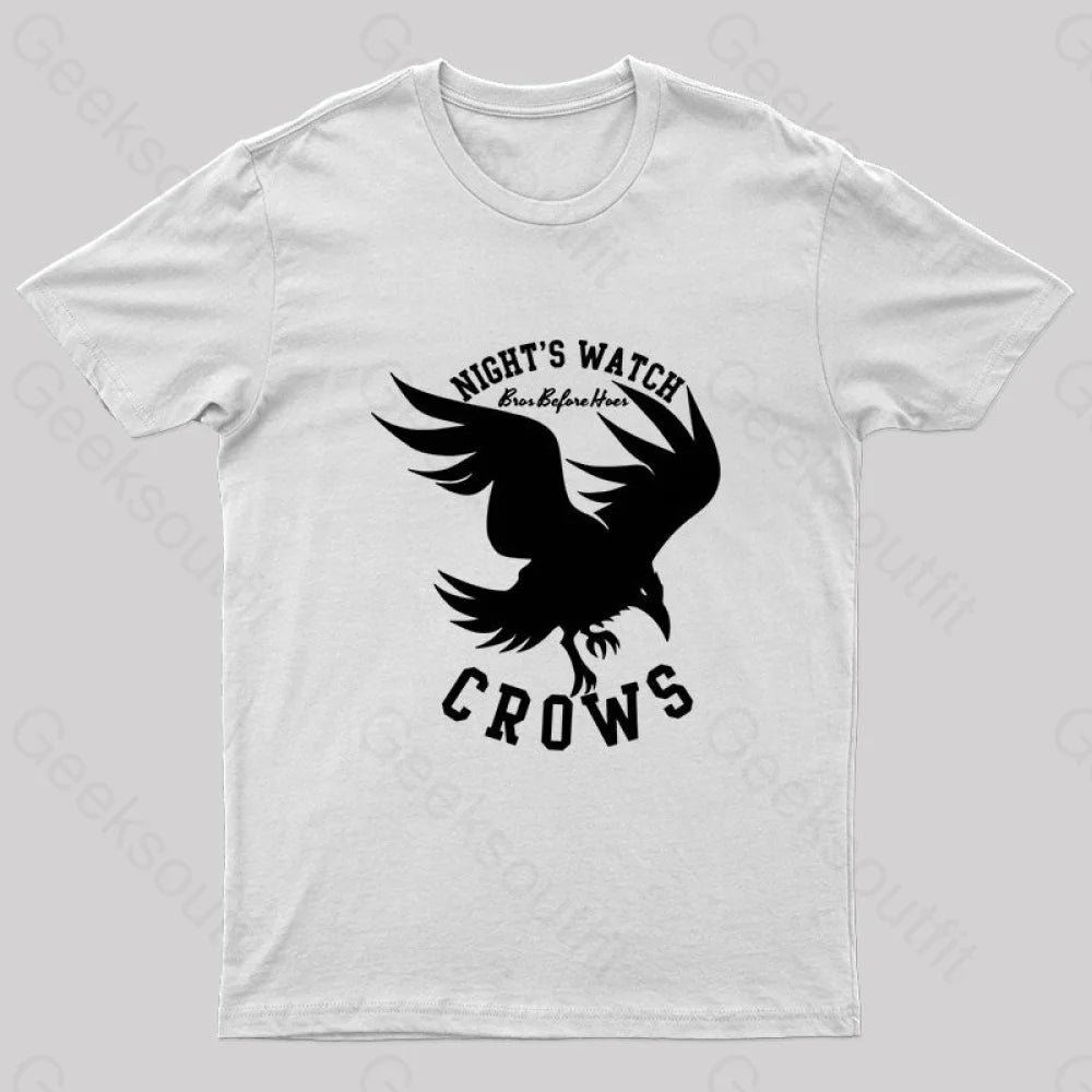 Nights Watch Crows Nerd T-Shirt White / S