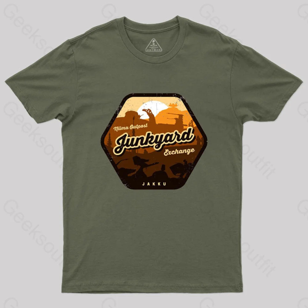 Niima Junkyard Exchange T-Shirt Army Green / S